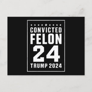 Verurteilter Verbrecher 4. Juli Trump 2024 Postkarte