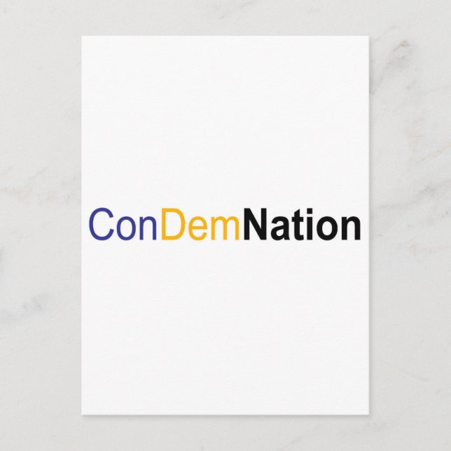 Verurteilung Postkarte (Vorderseite)