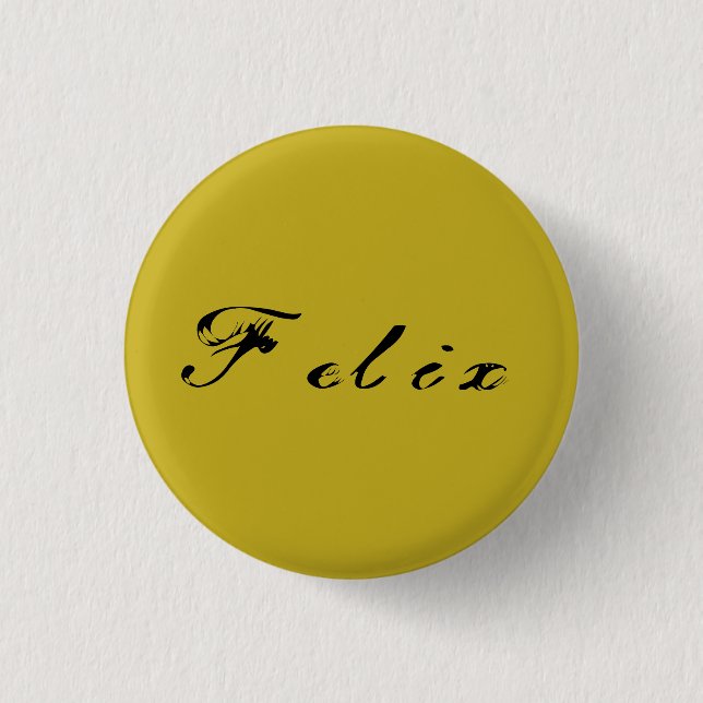 Verwaiste schwarze Charakter Felix Button (Vorderseite)