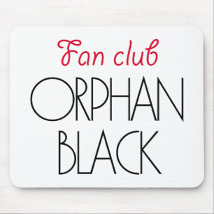Verwaister schwarzer Fanclub Mousepad