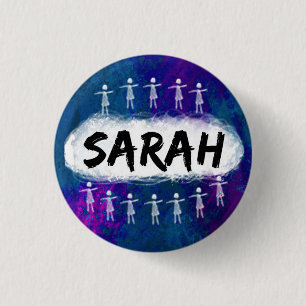 Verwaister schwarzer Knopf/Abzeichen - Sarah Button