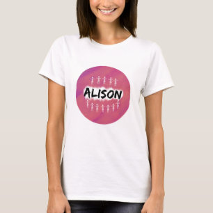 Verwaister schwarzer T - Shirt - Alison