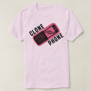 Verwaistes schwarzes Klon-Telefon T-Shirt