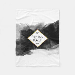 Verwaistes schwarzes schwarzes Aquarell Fleecedecke