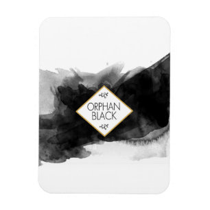 Verwaistes schwarzes schwarzes Aquarell Magnet