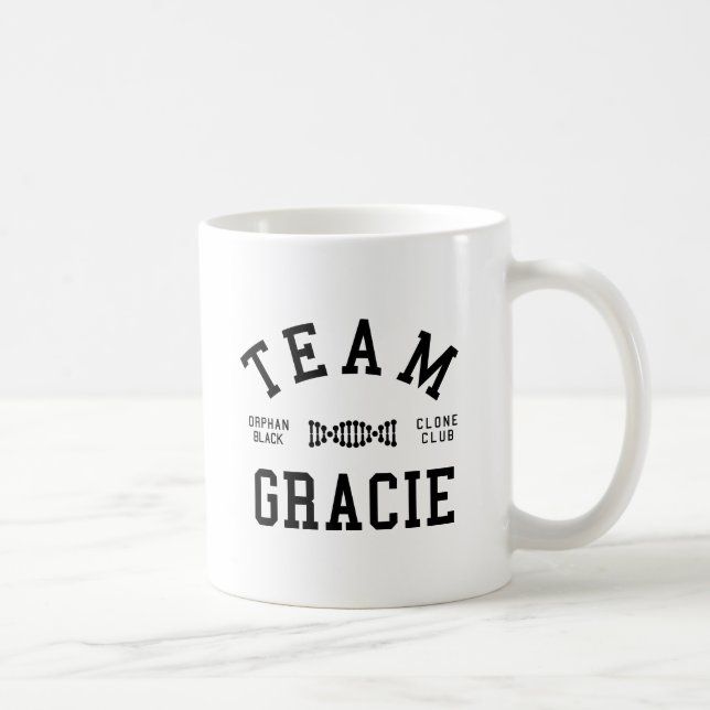 Verwaistes schwarzes Team Gracie Kaffeetasse (Rechts)