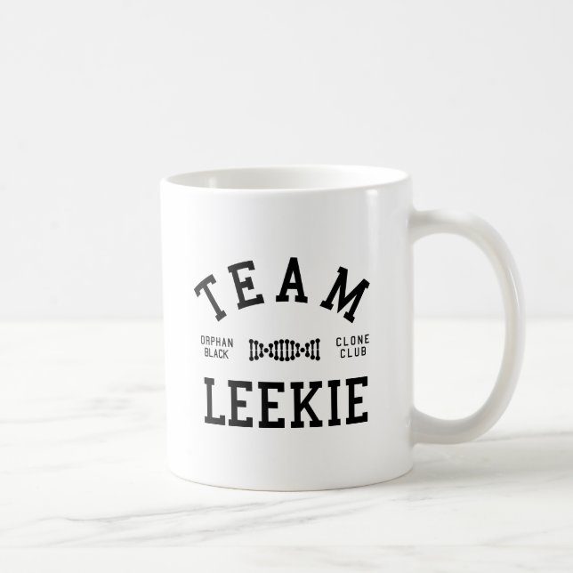 Verwaistes schwarzes Team Leekie Kaffeetasse (Rechts)