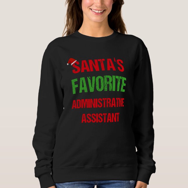 Verwaltungsassistent Funny Pajama Weihnachten Sweatshirt (Vorderseite)