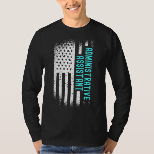 Verwaltungsassistent mit amerikanischer Flagge T-Shirt