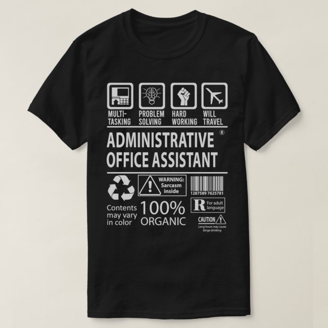 Verwaltungsassistent MultiTasking Certi T-Shirt (Design vorne)