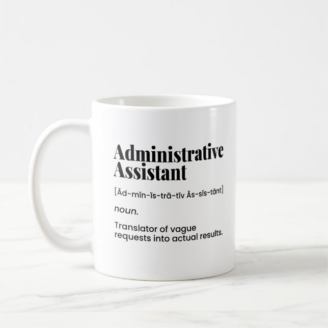 Verwaltungsassistent, Verwaltungsdirektor Kaffeetasse (Links)