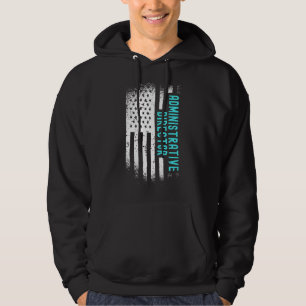 Verwaltungsdirektor mit amerikanischer Flagge Hoodie