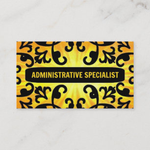 Verwaltungsspezialist Sunshine Damask Visitenkarte