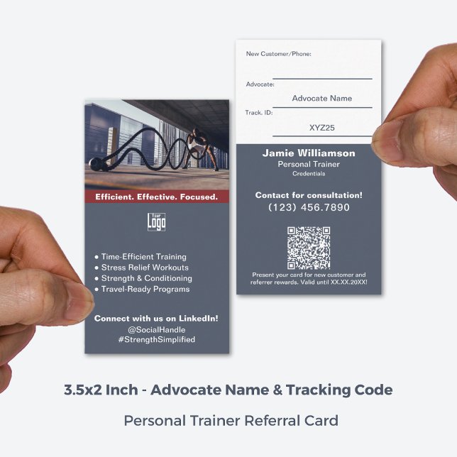 verwandeln Loyal Fitness Clients in Botschafter Empfehlungskarte (3.5x2 Inch, Turn Loyal Fitness Clients into Ambassadors Referral Card)