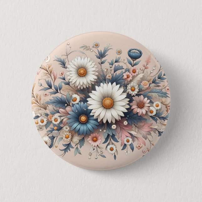 Verwandeln Sie Ihren Platz mit eleganter Daisy Flo Button (Vorderseite)