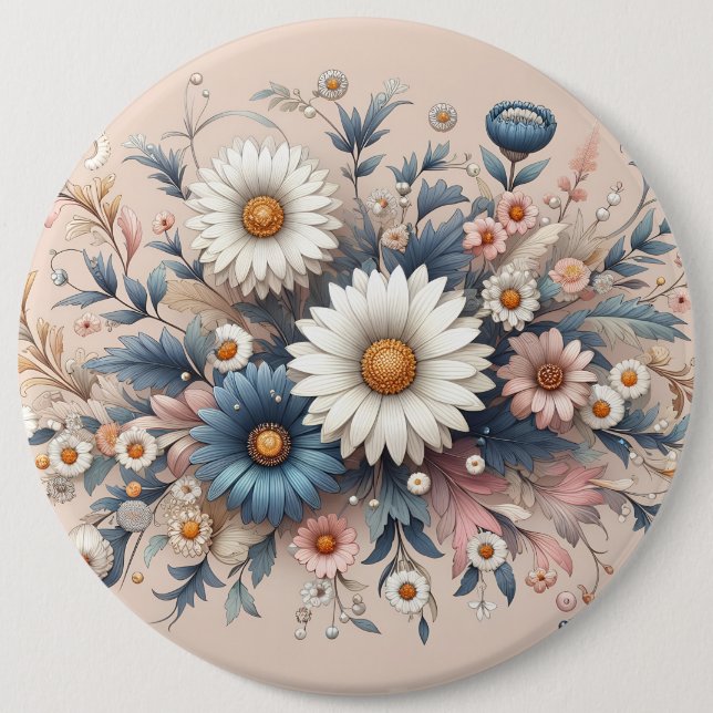 Verwandeln Sie Ihren Platz mit eleganter Daisy Flo Button (Vorderseite)