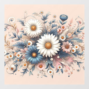 Verwandeln Sie Ihren Platz mit eleganter Daisy Flo Fensteraufkleber