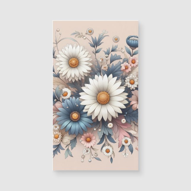 Verwandeln Sie Ihren Platz mit eleganter Daisy Flo Magnetkarte (Vorderseite)