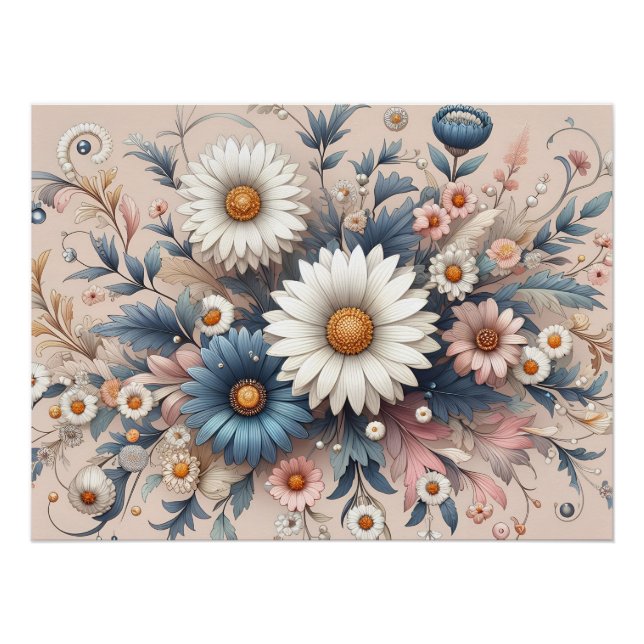 Verwandeln Sie Ihren Platz mit eleganter Daisy Flo Poster (Vorderseite)