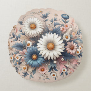 Verwandeln Sie Ihren Platz mit eleganter Daisy Flo Rundes Kissen