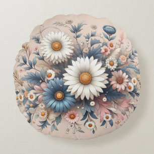 Verwandeln Sie Ihren Platz mit eleganter Daisy Flo Rundes Kissen