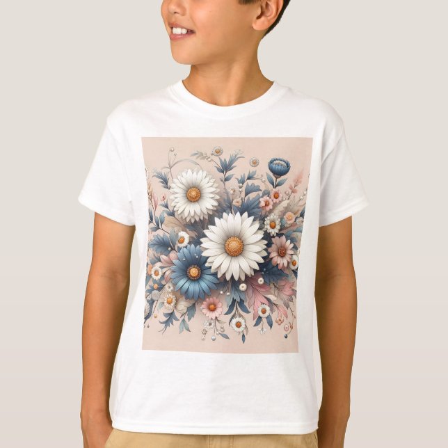 Verwandeln Sie Ihren Platz mit eleganter Daisy Flo T-Shirt (Vorderseite)