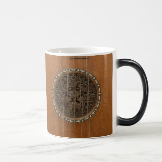 Verwandelnde Stradivarius Gitarren-Kaffee-Tasse Verwandlungstasse (Rechts)
