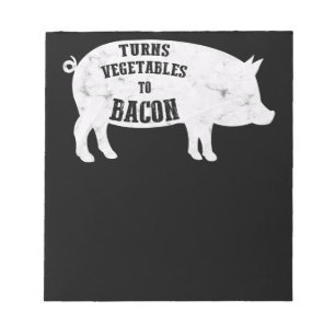 verwandelt Gemüse in Bacon Funny GRILLEN Lovers Notizblock