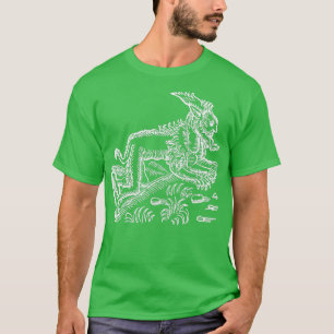 Verwandle Werwolf Zeichnung Schwarz Alte Antiquitä T-Shirt