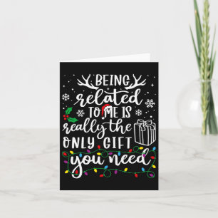 Verwandt mit mir Funny Christmas Familie Xmas Pa Karte