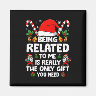Verwandt mit mir Funny Christmas Familie Xmas Pa Magnet