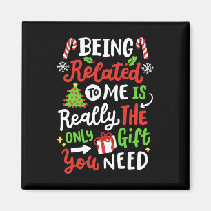 Verwandt mit mir Funny Christmas Familie Xmas Pa Magnet