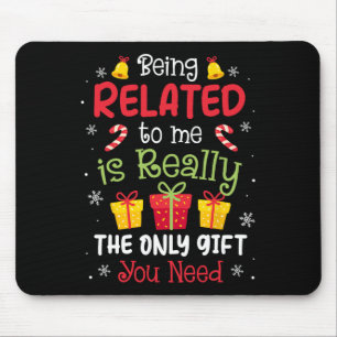 Verwandt mit mir Funny Christmas Familie Xmas Pa Mousepad