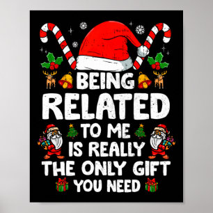 Verwandt mit mir Funny Christmas Familie Xmas Pa Poster