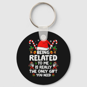 Verwandt mit mir Funny Christmas Familie Xmas Pa Schlüsselanhänger