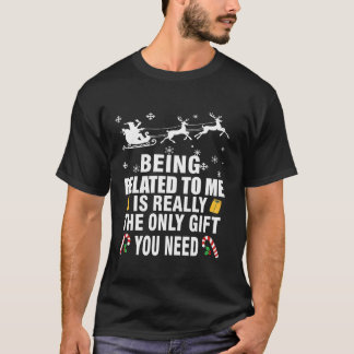 Verwandt mit mir Funny Christmas Familie Xmas Pa T-Shirt
