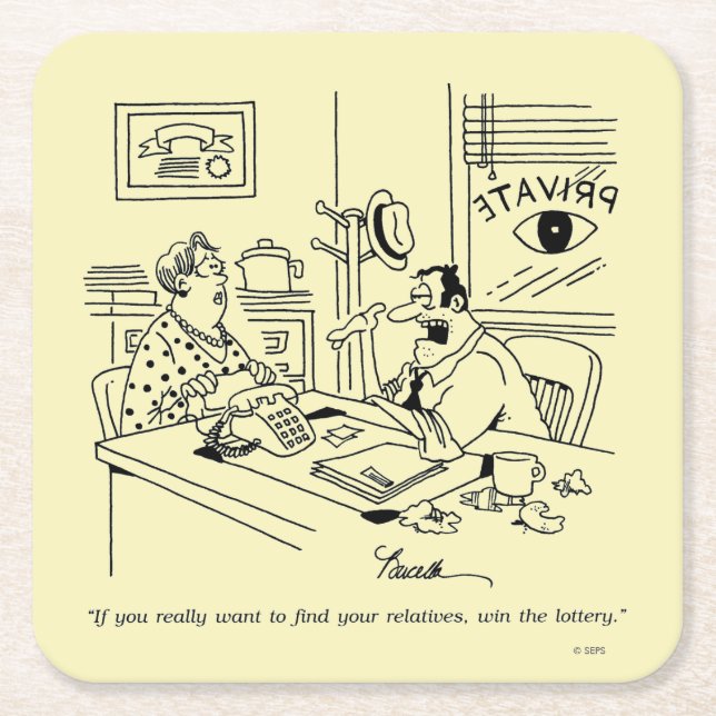 Verwandte finden rechteckiger pappuntersetzer (Vorderseite)