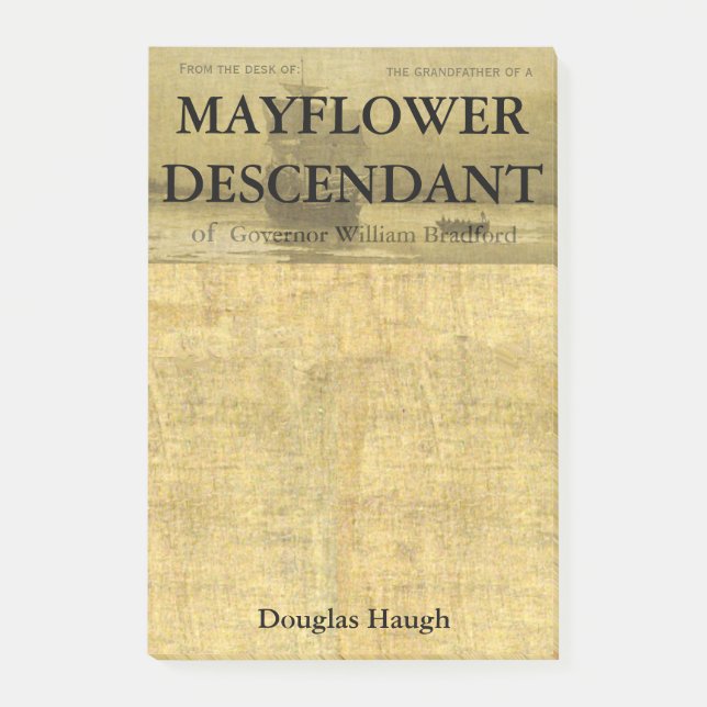 Verwandter eines Mayflower Nachkommen Post-it Klebezettel (Vorderseite)