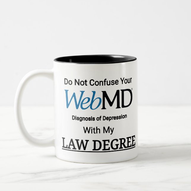 Verwechseln Sie Ihre WebMD-Diagnose nicht mit Depr Zweifarbige Tasse (Links)