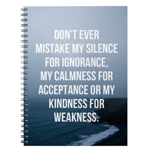 Verwechseln Sie mein Ruhe-Zitat Notizblock (Vorderseite)