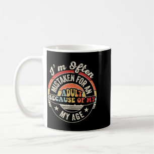 Verwechselt mit einem lustigen sarkastischen Retro Kaffeetasse