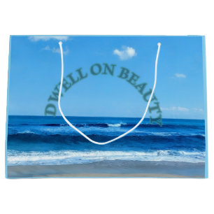 Verweile bei Freude Strand Szene großes Geschenktü Große Geschenktüte