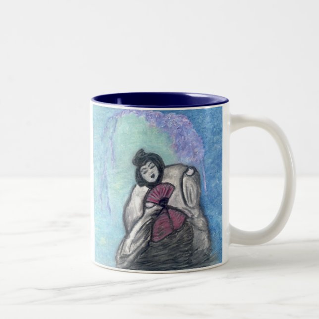 Verwelkende Geisha Zweifarbige Tasse (Rechts)