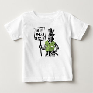 Verwenden der Zebra-Kreuzung Baby T-shirt