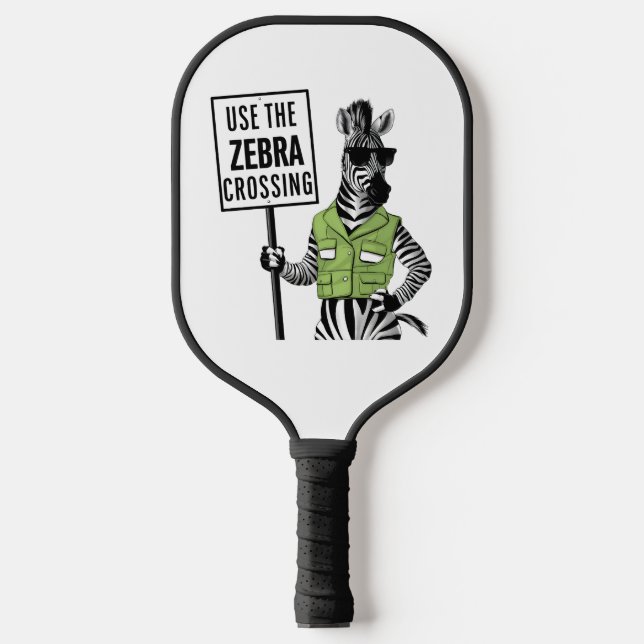 Verwenden der Zebra-Kreuzung Pickleball Schläger (Vorderseite)