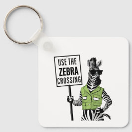 Verwenden der Zebra-Kreuzung Schlüsselanhänger