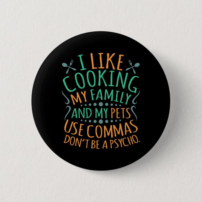 Verwenden Sie Commas English Language Teacher Teac Button (Vorderseite)