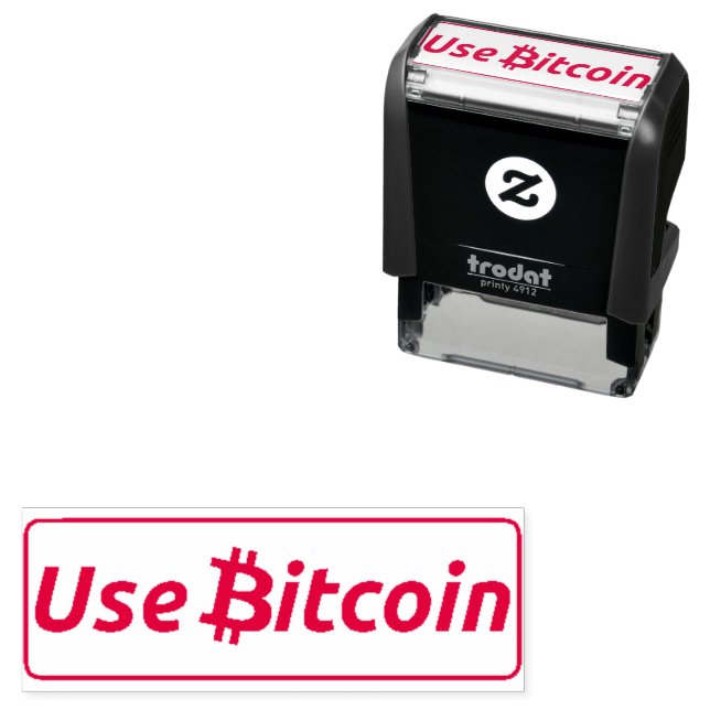 Verwenden Sie die Bitcoin-Selbstfärbekautschuk-Bri Permastempel (Beispiel)
