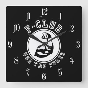 Verwenden Sie die Kraft Quadratische Wanduhr