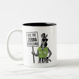 Verwenden Sie die Zebra Crossing-Tasse Zweifarbige Tasse